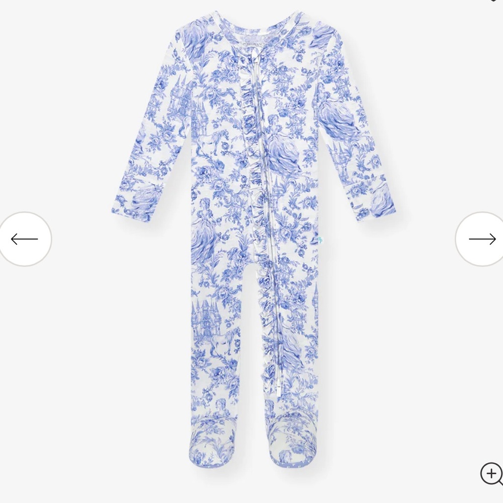 Posh Peanut Briar Footie Ruffled Zippered One Piece 0-3M
